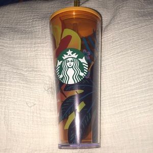 Starbucks Summer 2022 Tropical Orange Floral 24 oz Tumbler